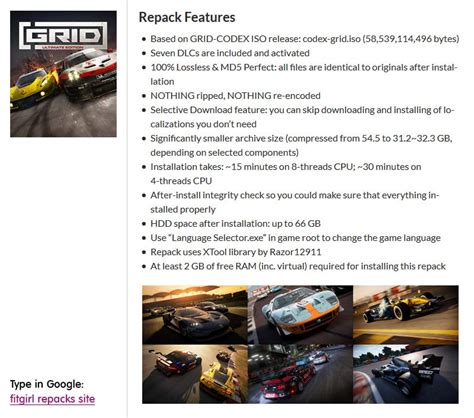 grid 2019 torrent|GRID: Ultimate Edition (+ 7 DLCs, MULTi7) [FitGirl Repack.